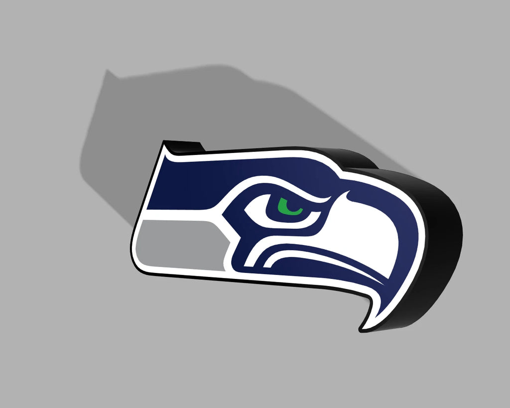 Seattle Seahawks Led Lightbox NFL Team Wall Display or Desk Sign Lamp Man Cave