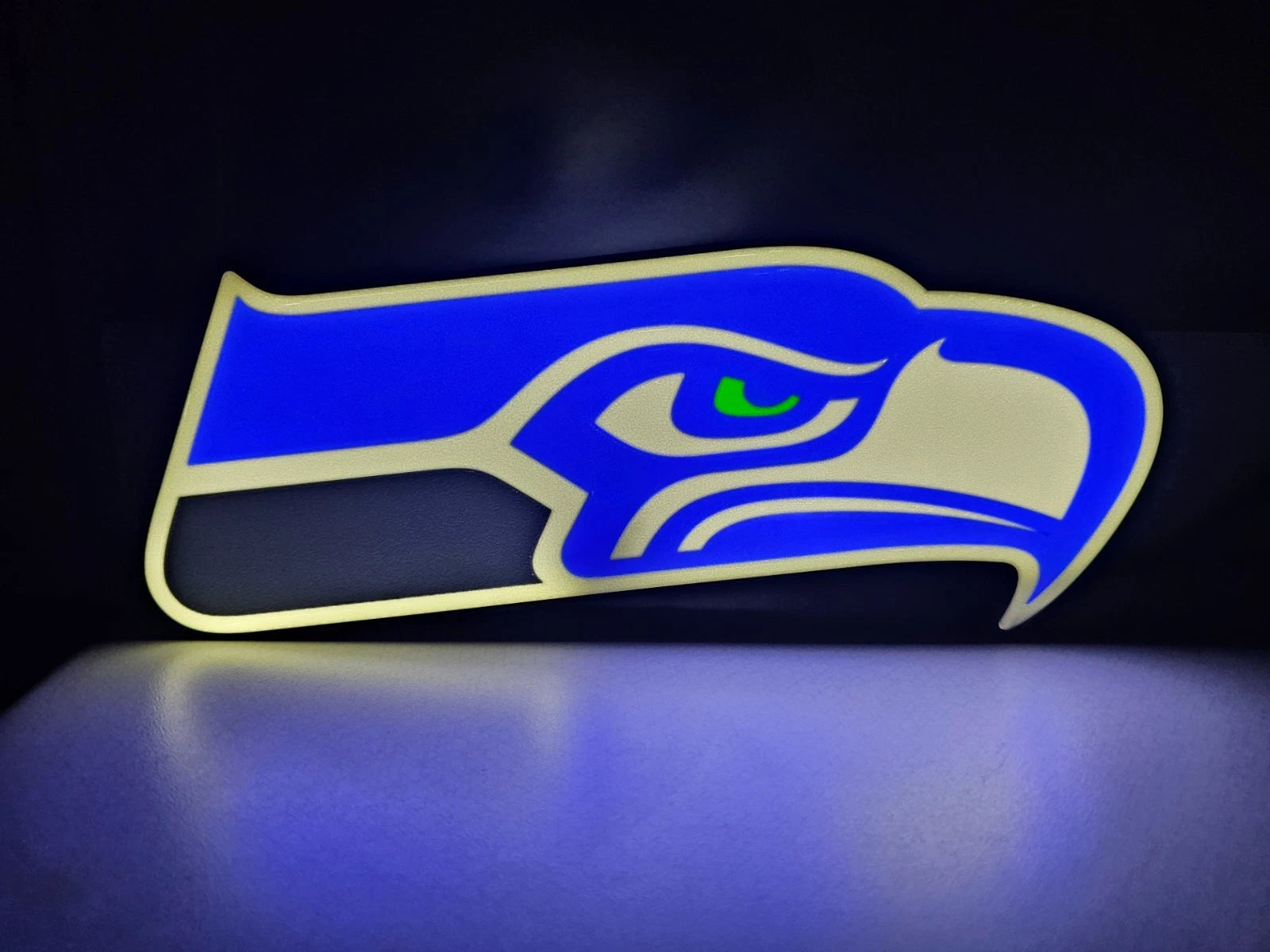 Seattle Seahawks Led Lightbox NFL Team Wall Display or Desk Sign Lamp Man Cave