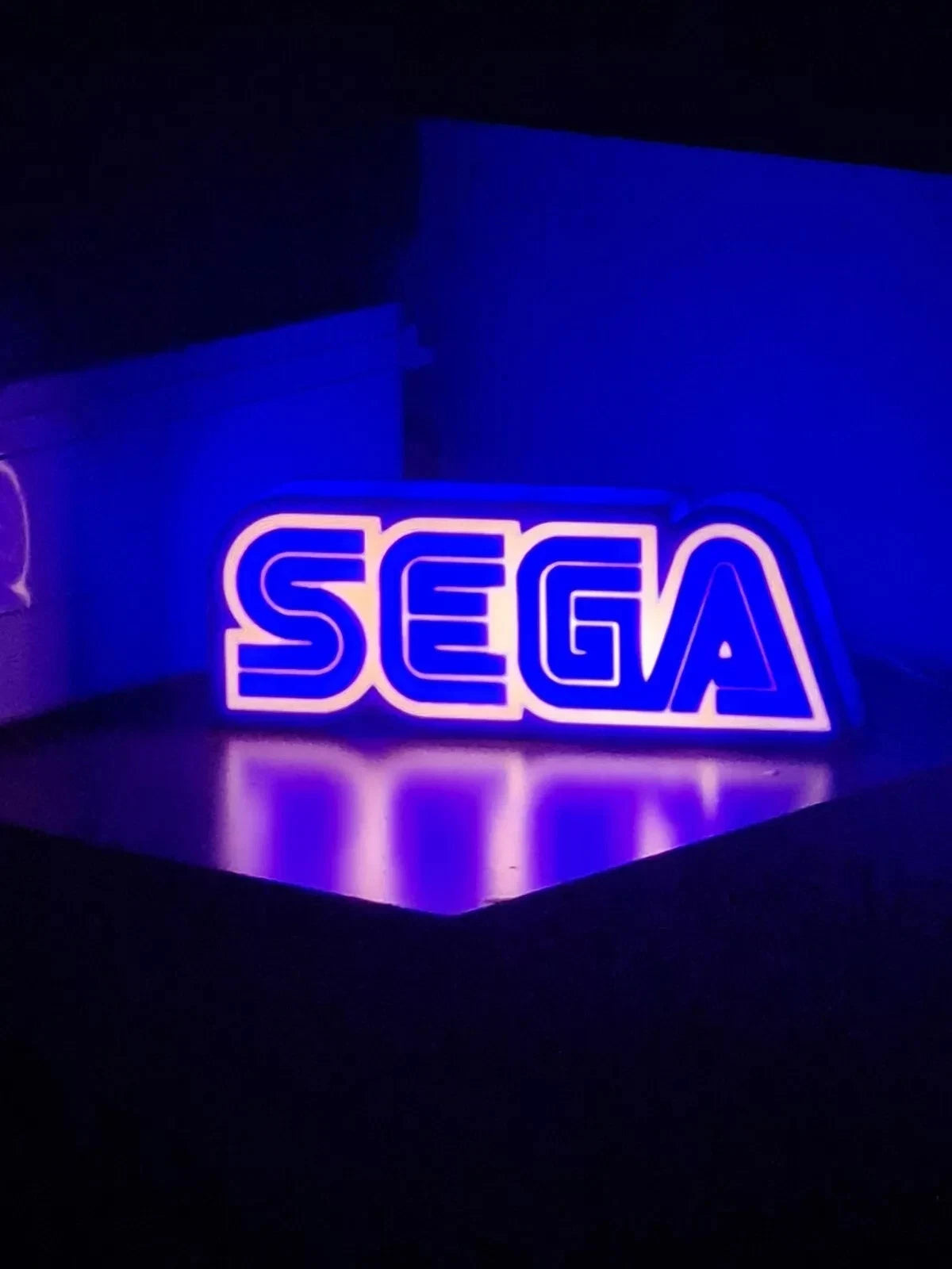 Sega USB LED Light Up Sign Lightbox USB Powered Lamps Mancave Collector Gamer