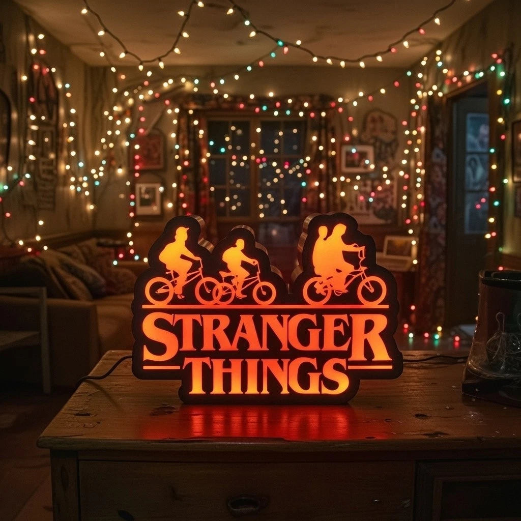 Stranger Things LED Lightbox sign Home Cinema Game Bar Man cave