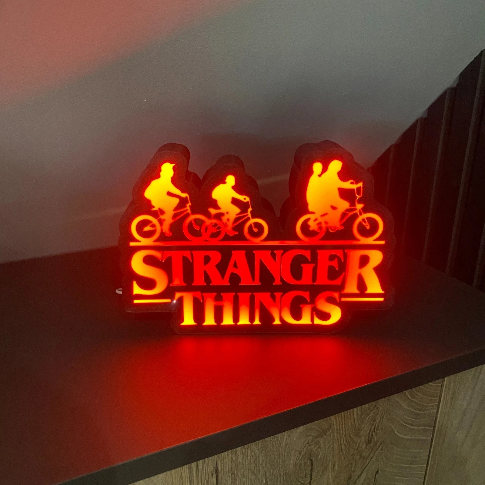 Stranger Things LED Lightbox sign Home Cinema Game Bar Man cave