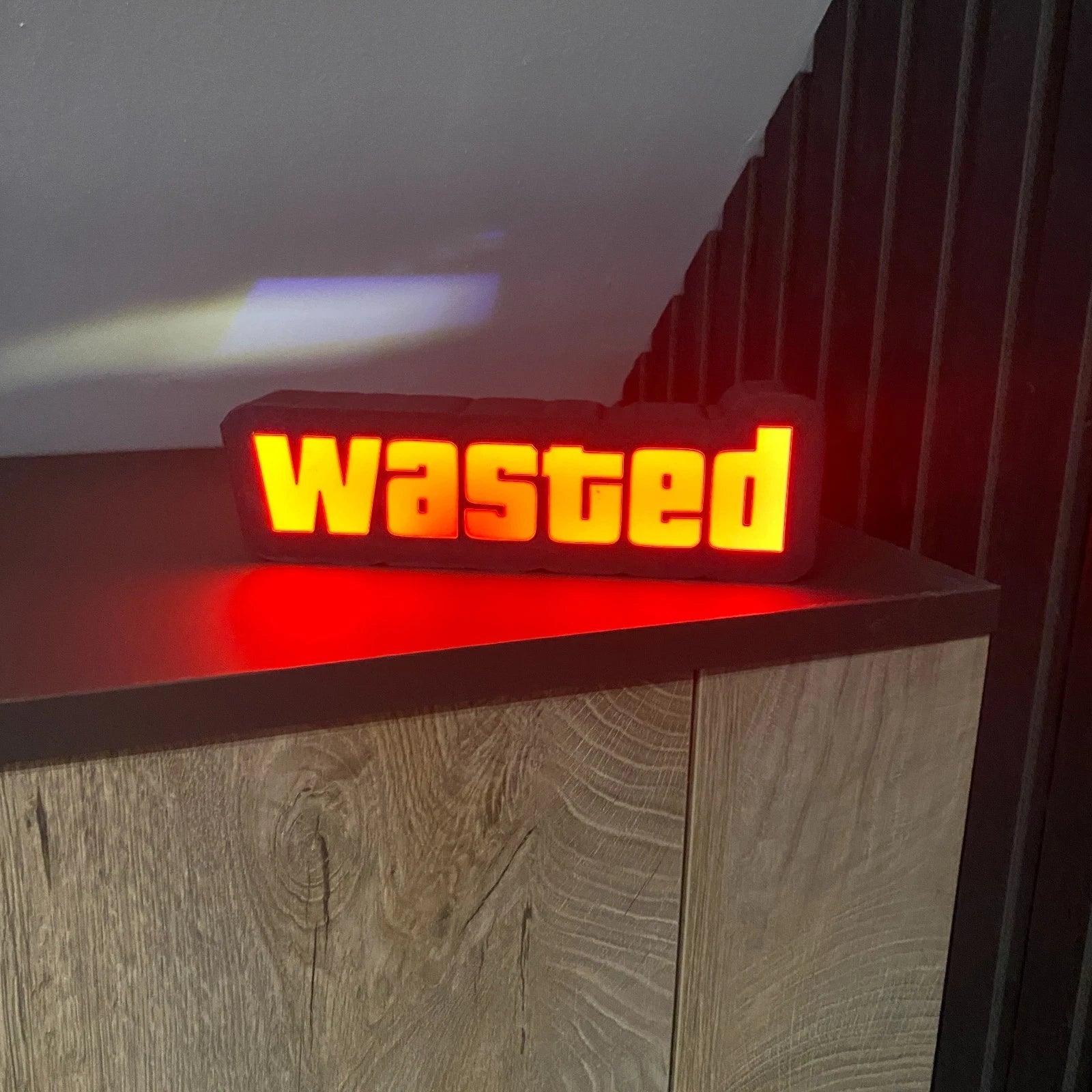 Grand Theft Auto “Wasted” LED Lightbox – USB Powered 3D Printed Gaming Lamp