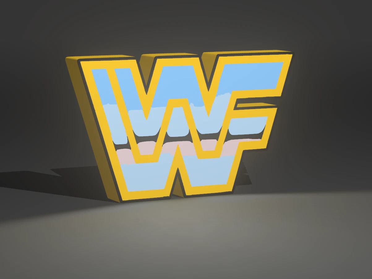 WWF / WWE Wrestling USB Powered LED Lightbox USB Lamp Sign Man Cave Gift Logo