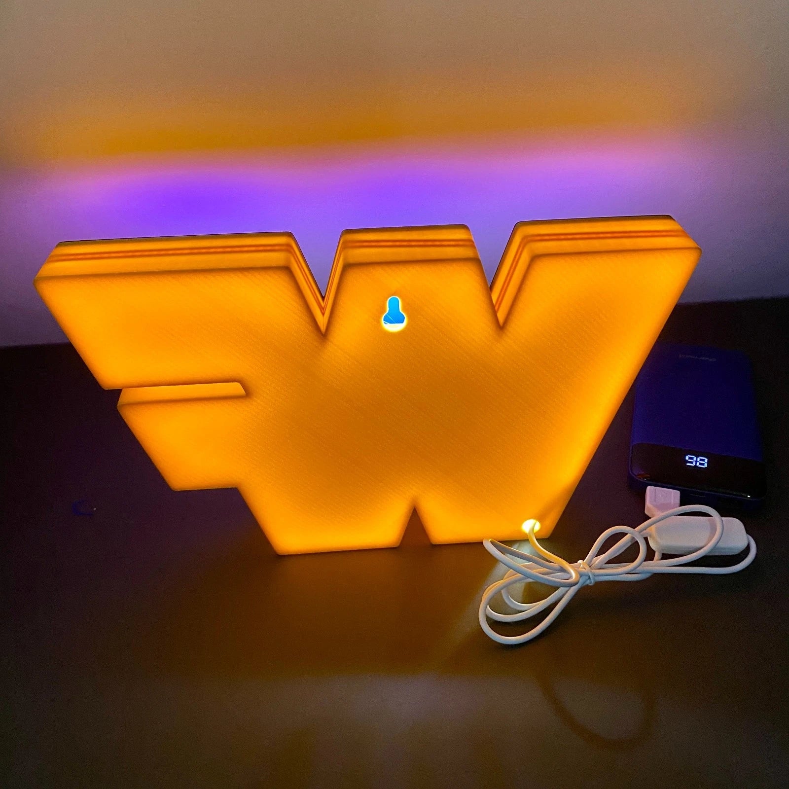 WWF / WWE Wrestling USB Powered LED Lightbox USB Lamp Sign Man Cave Gift Logo